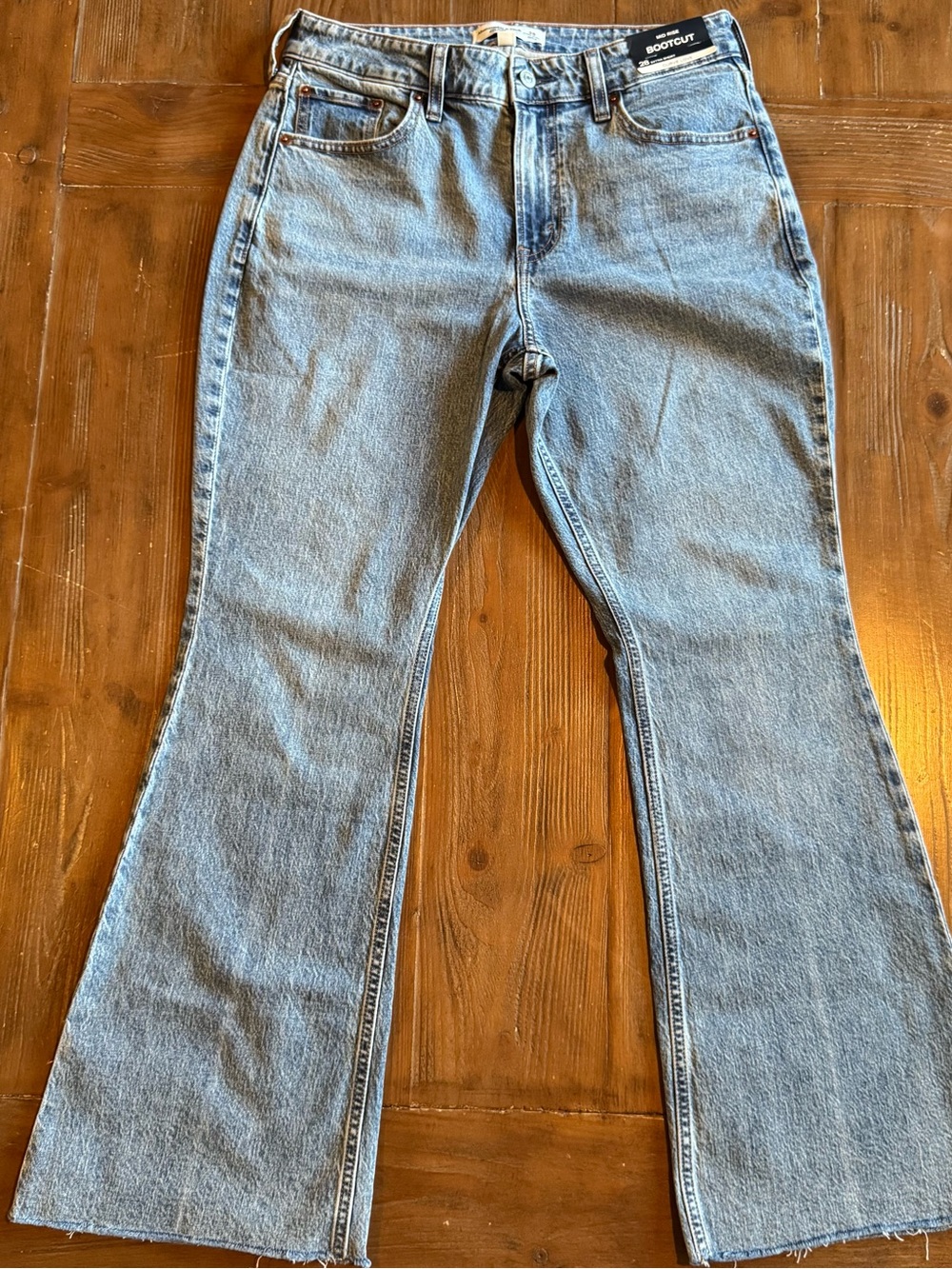 Abercrombie & Fitch Mid Rise Bootcut Curve Love Jeans Size 28 Extra Short